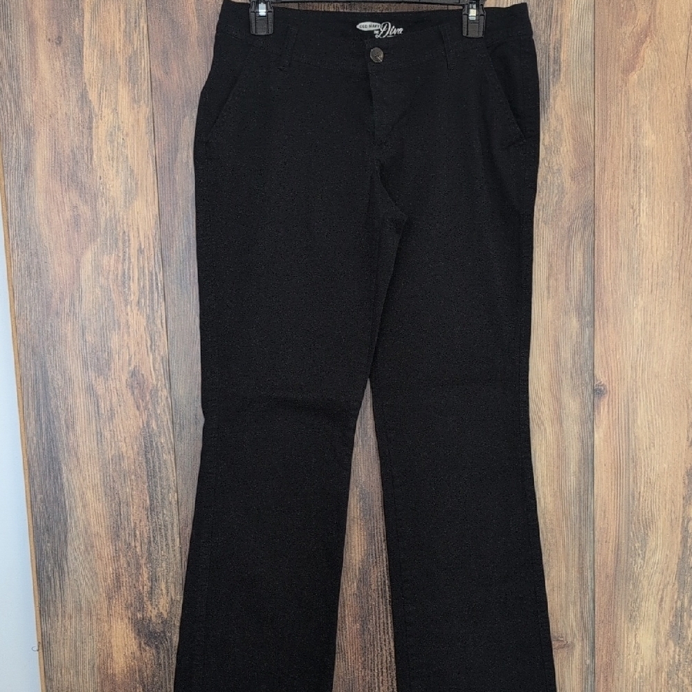 Old Navy Black Khaki Style "The Diva" Pants 6